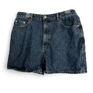 ONLY L Womens Blue Denim Jeans Shorts High Rise Bermuda 100% Cotton Female Jean